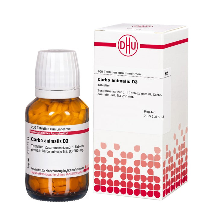 Carbo animalis D3 DHU Tabletten, 200 St. Tabletten