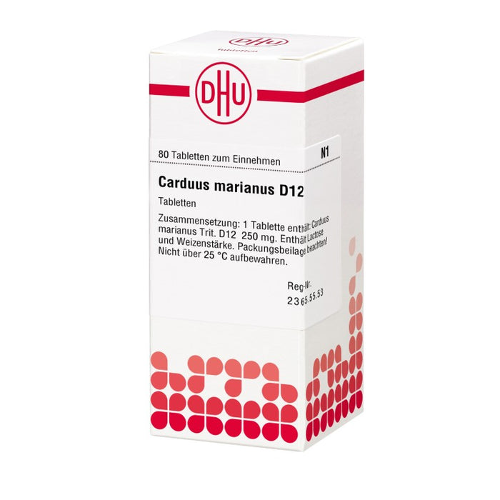 DHU Carduus marianus D12 Tabletten, 80 pc Tablettes