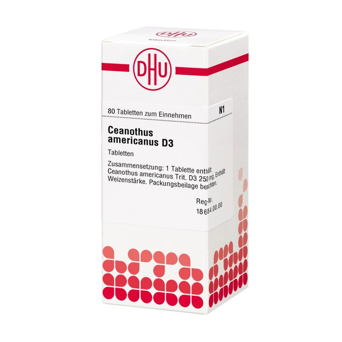 DHU Ceanothus americanus D3 Tabletten, 80 St. Tabletten