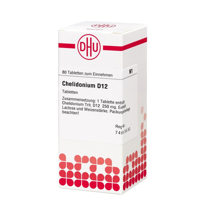 DHU Chelidonium D12 Tabletten, 80 pc Tablettes