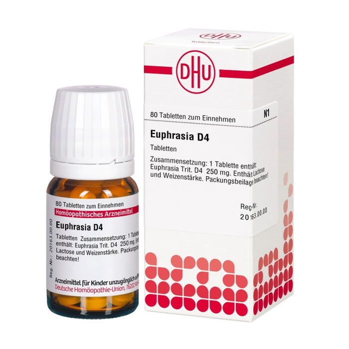 Euphrasia D4 DHU Tabletten, 80 St. Tabletten