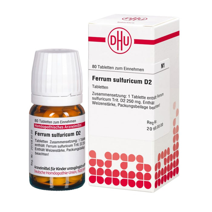 DHU Ferrum sulfuricum D2 Tabletten, 80 St. Tabletten