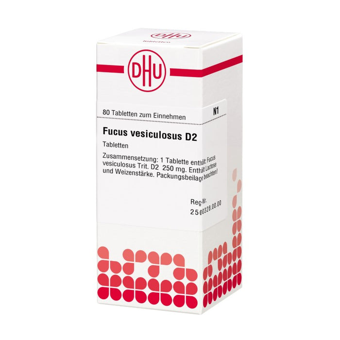 DHU Fucus vesiculosus D2 Tabletten, 80 St. Tabletten