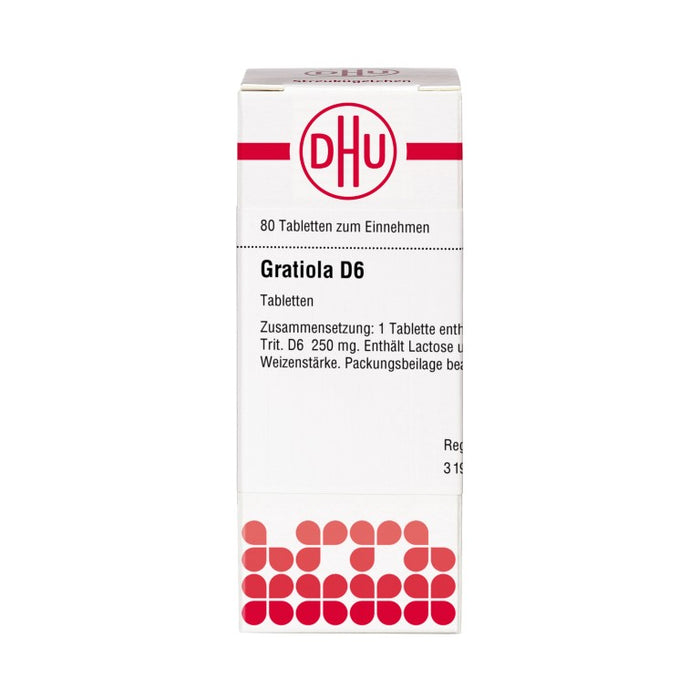 Gratiola D6 DHU Tabletten, 80 St. Tabletten