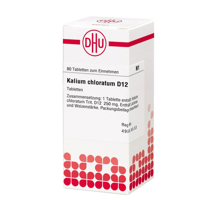 DHU Kalium chloratum D12 Tabletten, 80 St. Tabletten