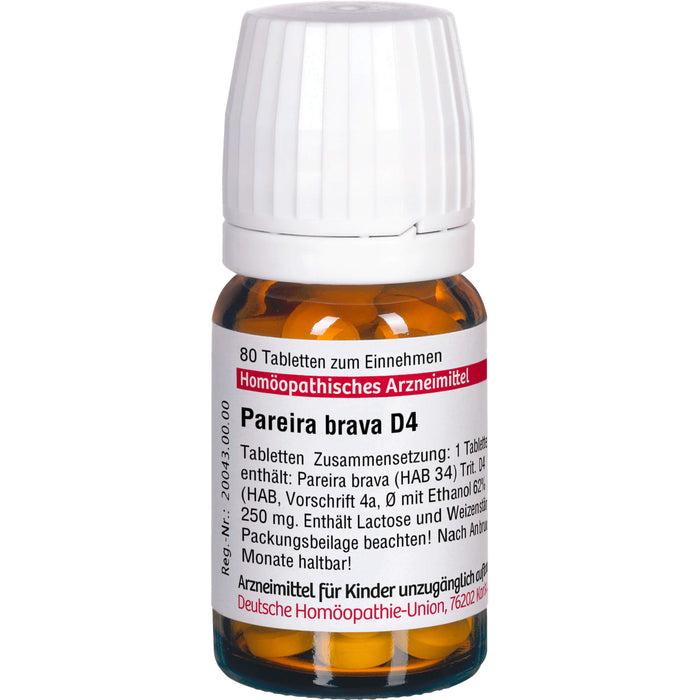 DHU Pareira brava D4 Tabletten, 80 St. Tabletten