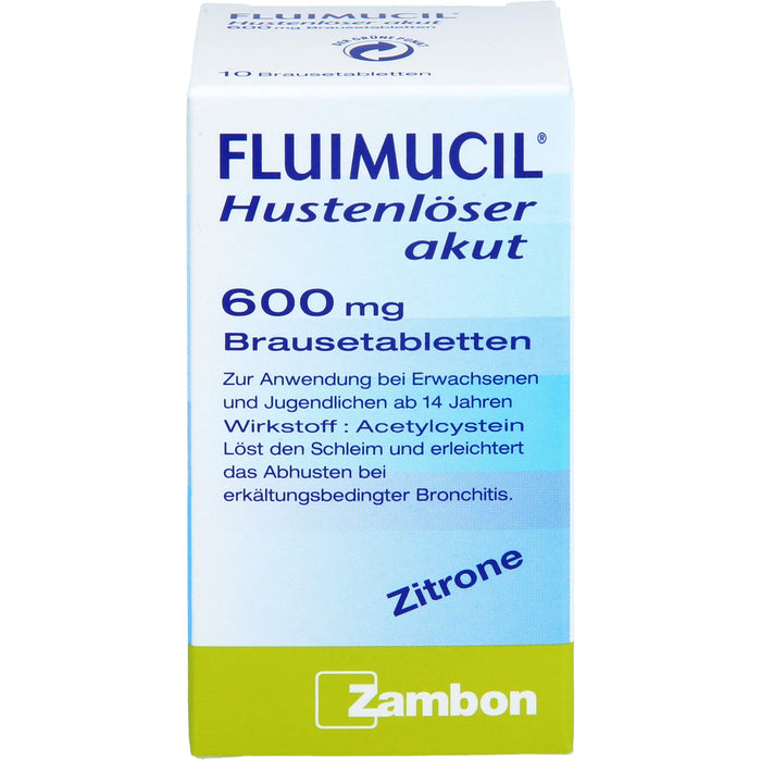 FLUIMUCIL Hustenlöser akut 600 mg Brausetabletten, 10 pcs. Tablets