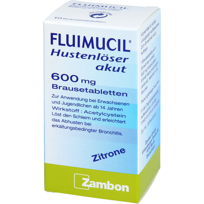 FLUIMUCIL Hustenlöser akut 600 mg Brausetabletten, 10 pcs. Tablets