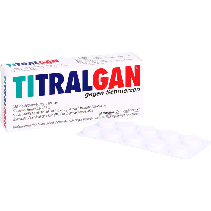 TITRALGAN gegen Schmerzen Tabletten, 10 pcs. Tablets