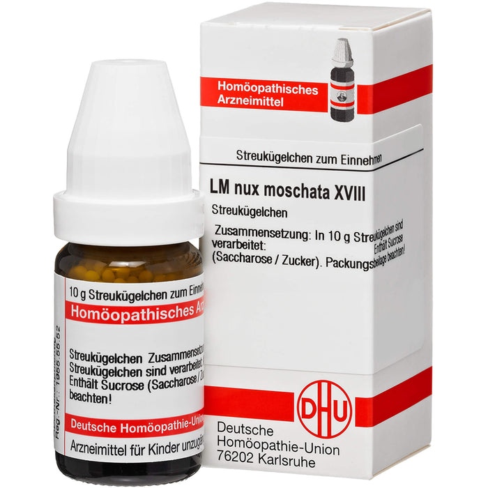 DHU Nux moschata LM XVIII Streukügelchen, 5 g Globules