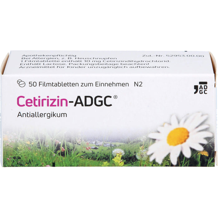 Cetirizin-ADGC Filmtabletten bei Allergien, 50 pcs. Tablets