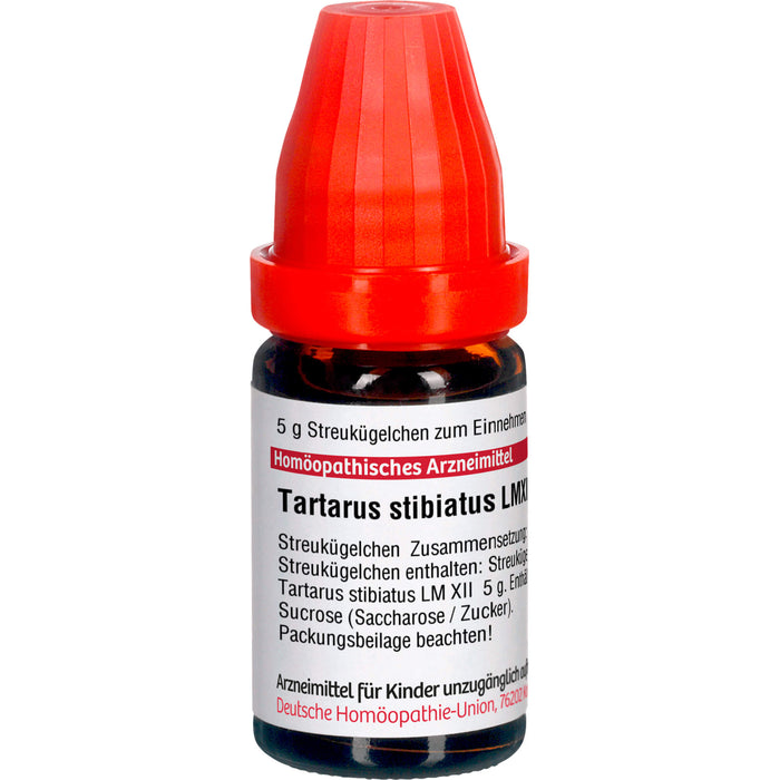 DHU Tartarus stibiatus LM XII Streukügelchen, 5 g Globules