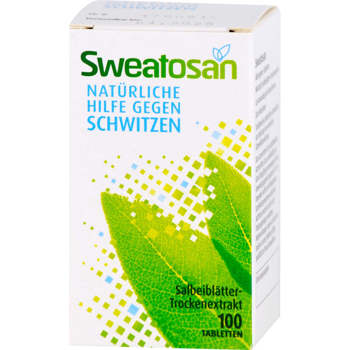 Sweatosan Tabletten natürliche Hilfe gegen Schwitzen, 100 pcs. Tablets