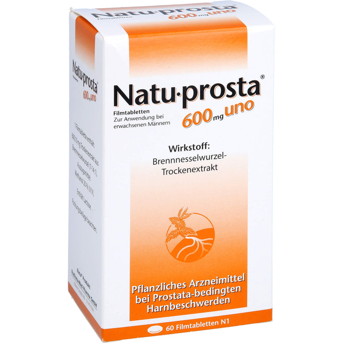 Natu-prosta 600 mg uno Filmtabletten bei Prostataerkrankungen, 60 pc Tablettes