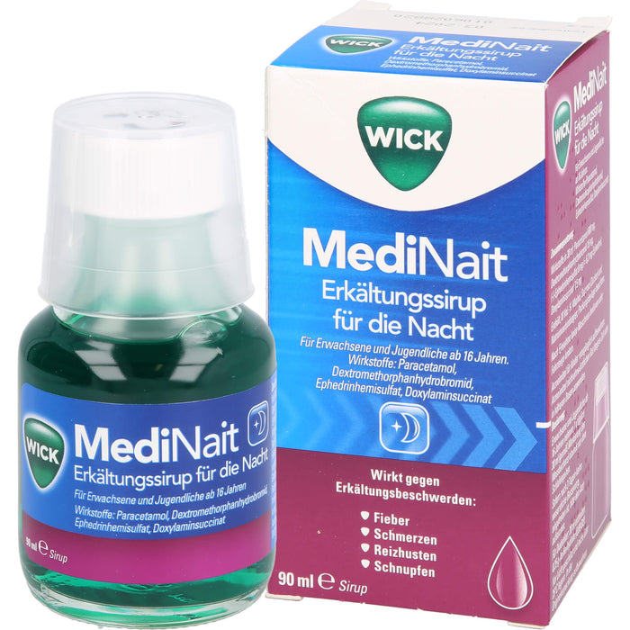 WICK MediNait Erkältungssirup, 90 ml Solution