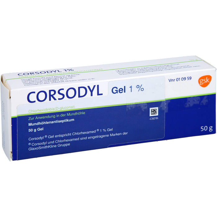 CORSODYL antiseptisches Gel 1 % zur Anwendung in der Mundhöhle, 50 g Gel