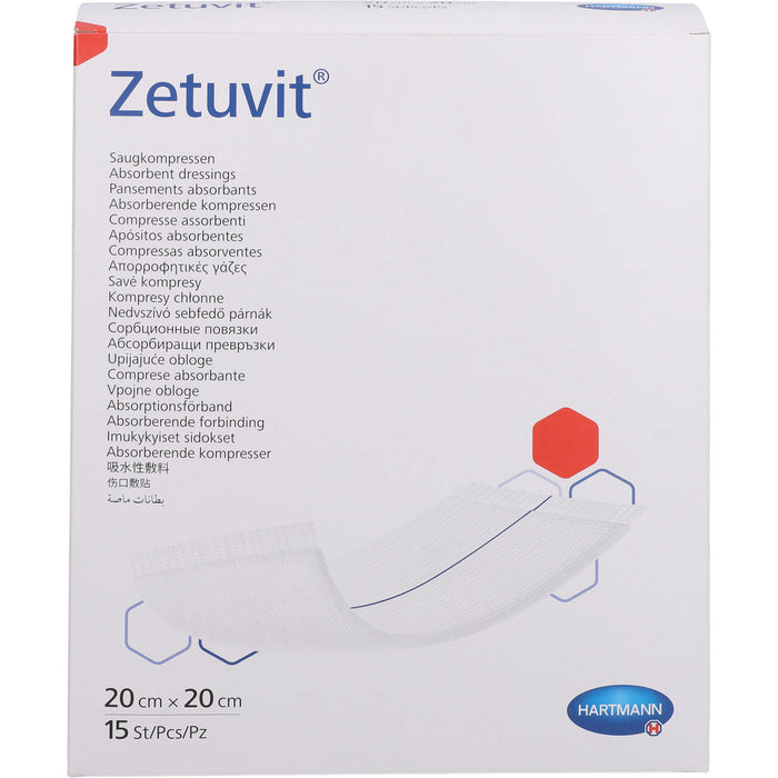 Zetuvit Saugkompresse steril 20 x 20 cm, 15 pcs. Compresses