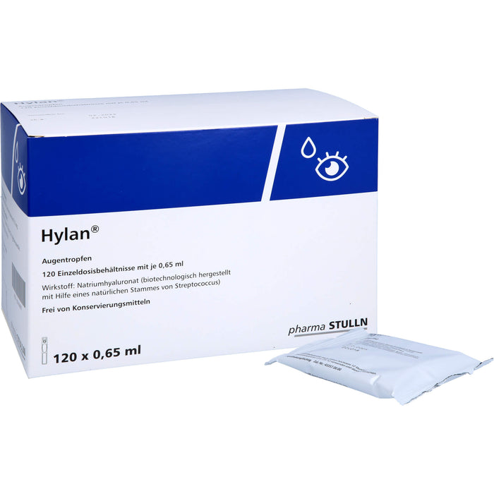 Hylan Augentropfen zur symptomatischen Behandlung beim trockenen Auge, 120 pcs. Ampoules