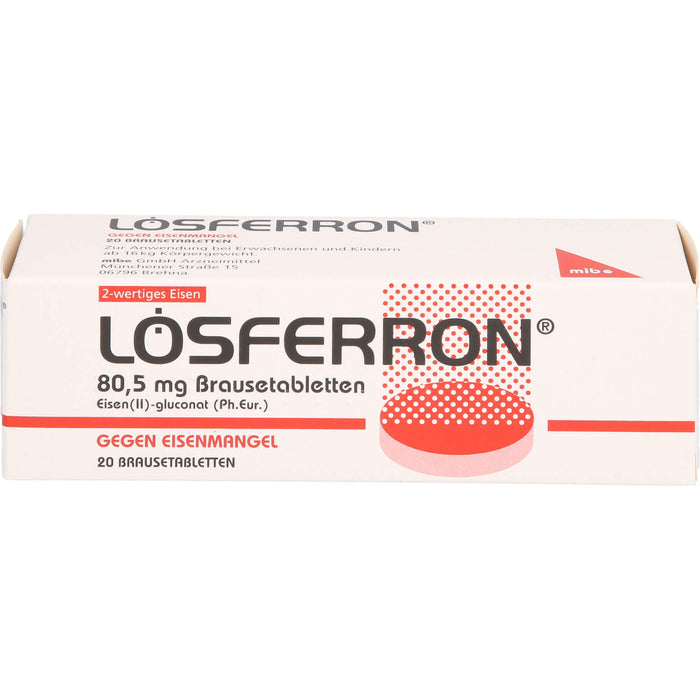 LOSFERRON Brausetabletten gegen Eisenmangel, 20 St. Tabletten