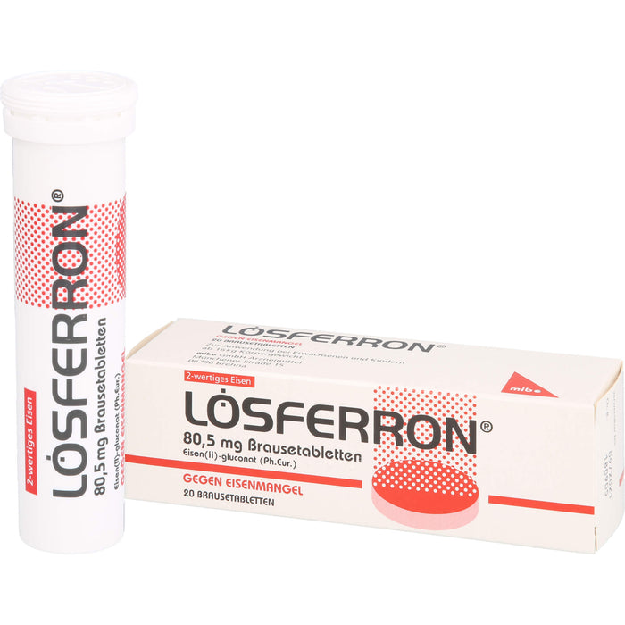 LOSFERRON Brausetabletten gegen Eisenmangel, 20 pcs. Tablets