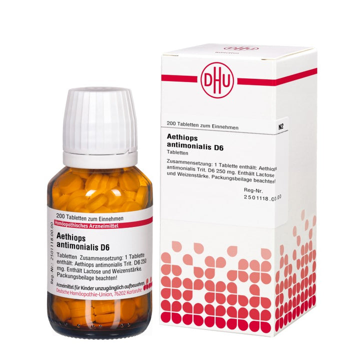 DHU Aethiops antimonialis D6 Tabletten, 200 St. Tabletten