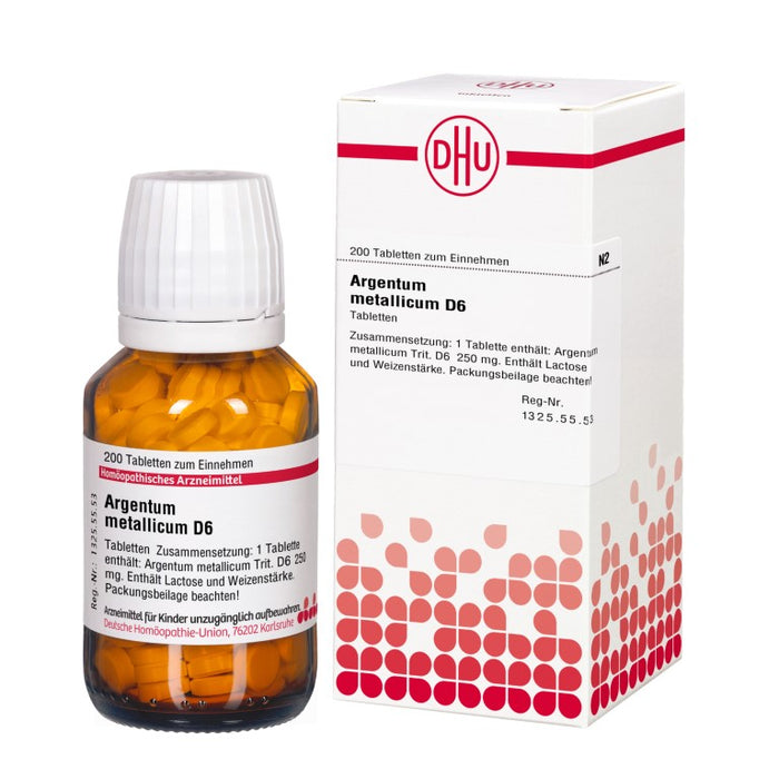 DHU Argentum metallicum D6, 200 St. Tabletten