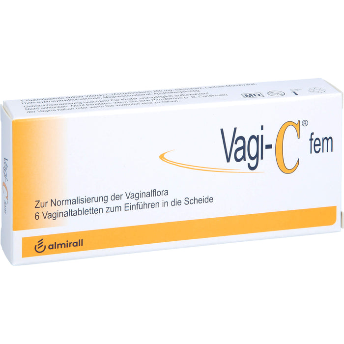 Vagi-C fem Vaginaltabletten zur Normalisierung der Scheidenflora, 6 pcs. Tablets