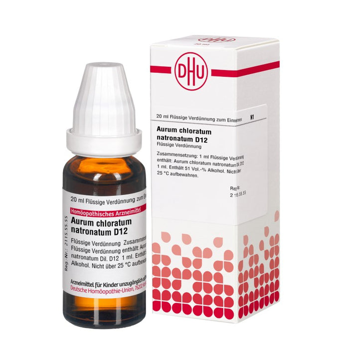 DHU Aurum chloratum natronatum D12 Dilution, 20 ml Lösung