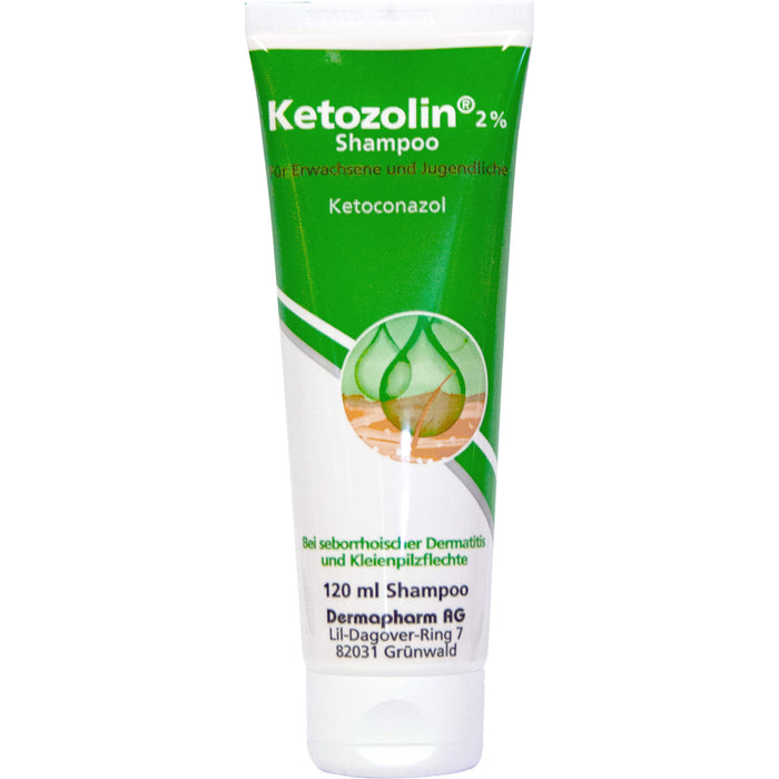 Ketozolin 2% Shampoo bei seborrhoischer Dermatitis, 120 ml Shampoing