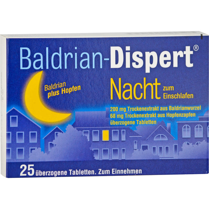 Baldrian-Dispert Nacht überzogene Tabletten, 25 pc Tablettes