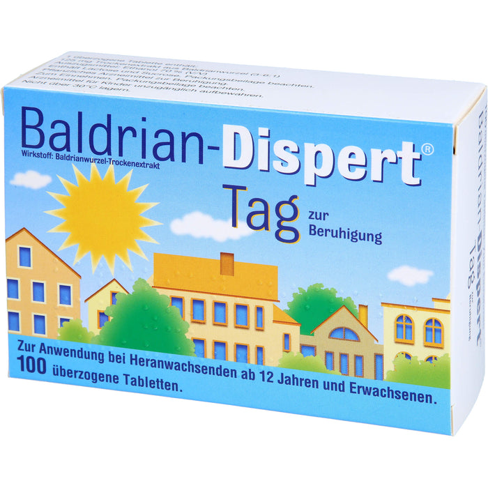 Baldrian-Dispert Tag überzogene Tabletten zur Beruhigung, 100 St. Tabletten