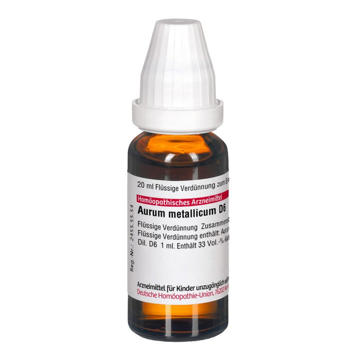 DHU Aurum metallicum D6 Dilution, 20 ml Lösung