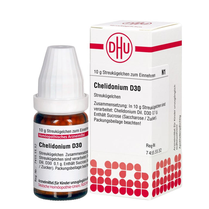 DHU Chelidonium D30 Streukügelchen, 10 g Globuli