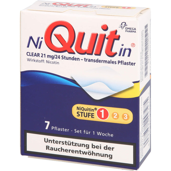 NiQuitin CLEAR 21 mg/24 Stunden - transdermales Pflaster, 7 St. Pflaster