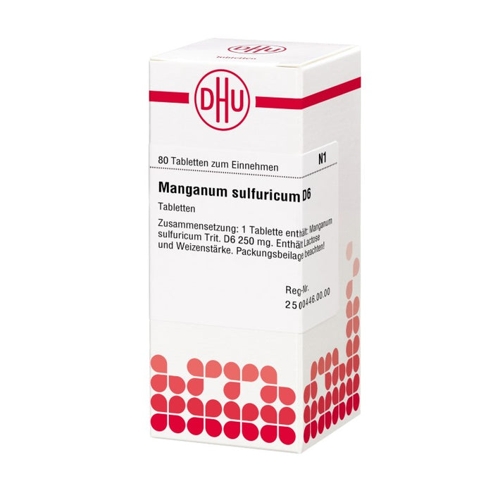 DHU Manganum sulfuricum D6 Tabletten, 80 pc Tablettes