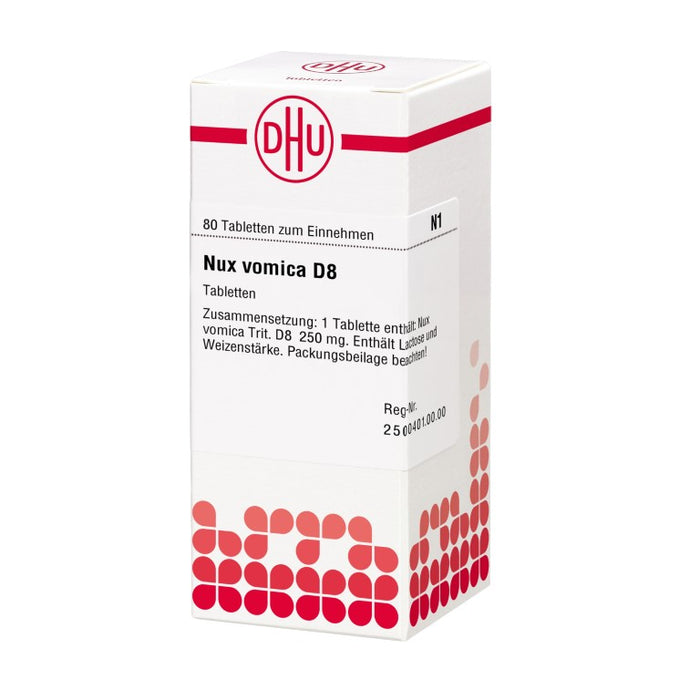 DHU Nux vomica D8 Tabletten, 80 St. Tabletten