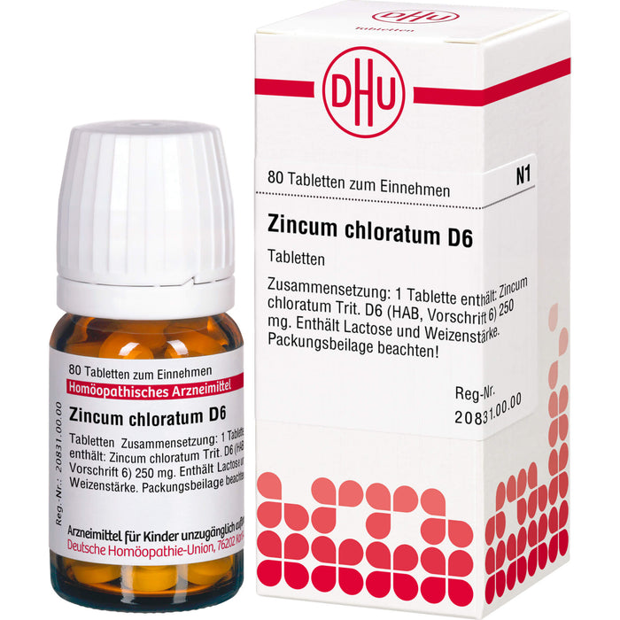 DHU Zincum chloratum D6 Tabletten, 80 St. Tabletten