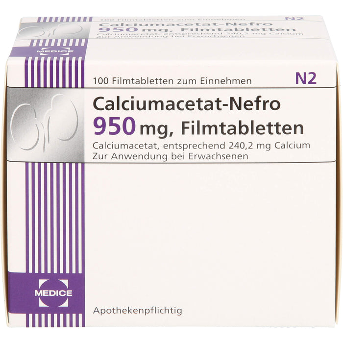 Calciumacetat-Nefro 950mg, Filmtabletten, 100 St FTA