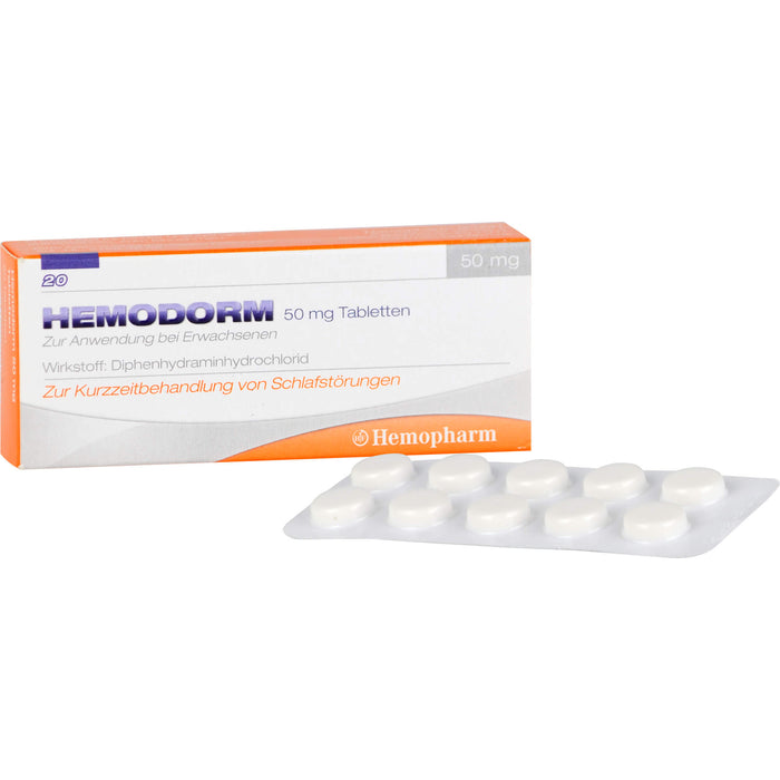 HEMODORM 50 mg Tabletten bei Schlafstörungen, 20 pcs. Tablets