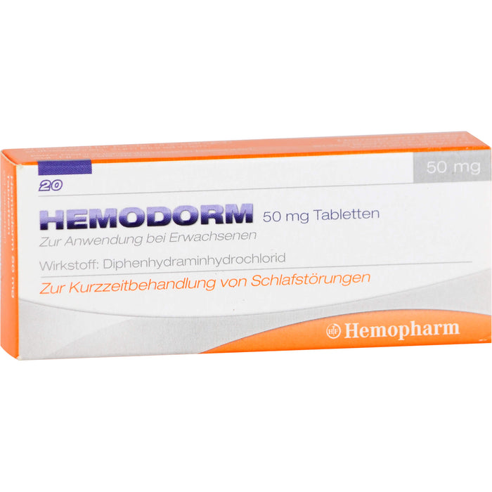 HEMODORM 50 mg Tabletten bei Schlafstörungen, 20 pcs. Tablets