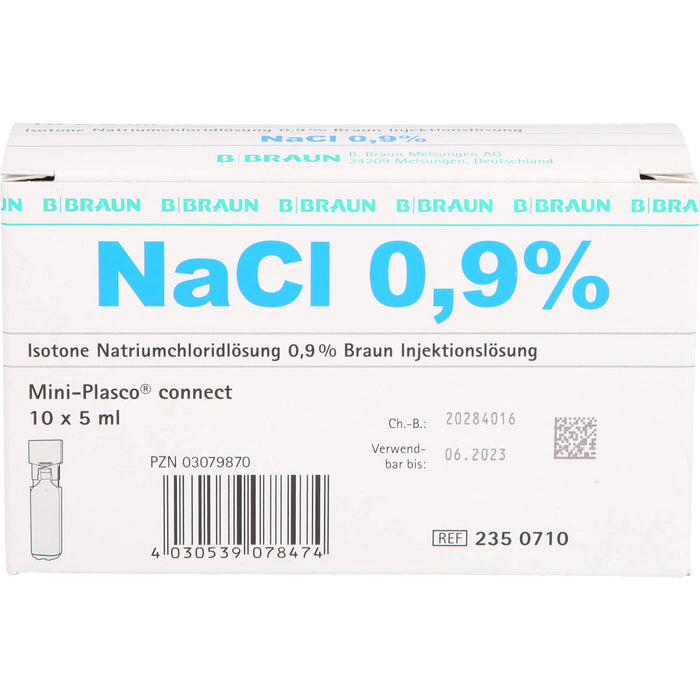 Isotone Kochsalzlösung NaCl 0,9% Braun Mini-Plasco connect, 50 ml Lösung