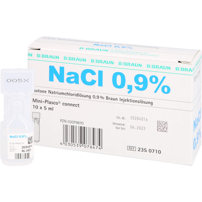 Isotone Kochsalzlösung NaCl 0,9% Braun Mini-Plasco connect, 50 ml Lösung