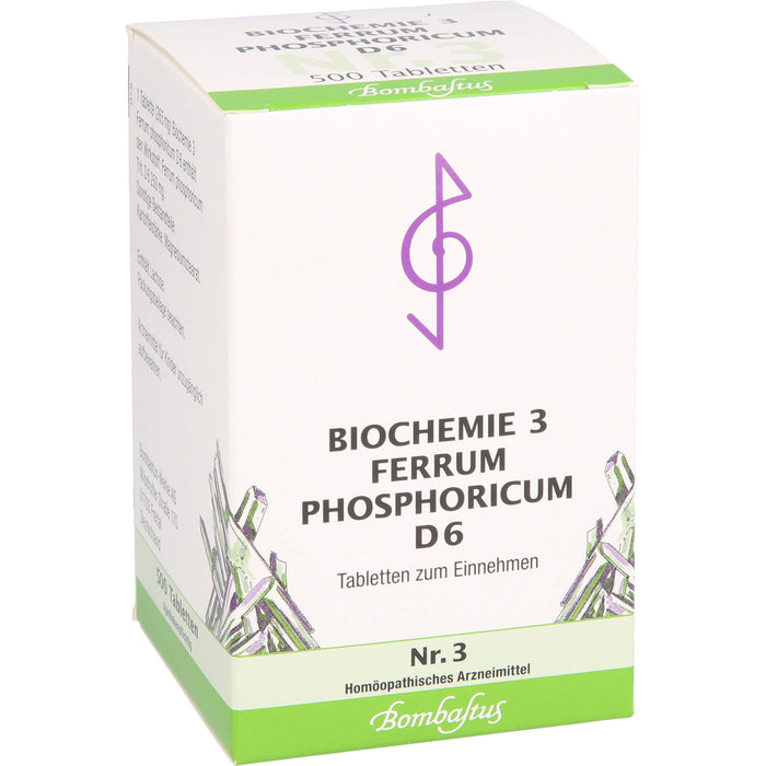 Biochemie 3 Ferrum phosphoricum Bombastus D6 Tbl., 500 St TAB