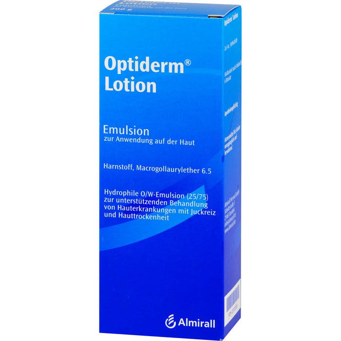 Optiderm Lotion bei Hauterkrankungen mit Juckreiz und Hauttrockenheit, 200 g Solution