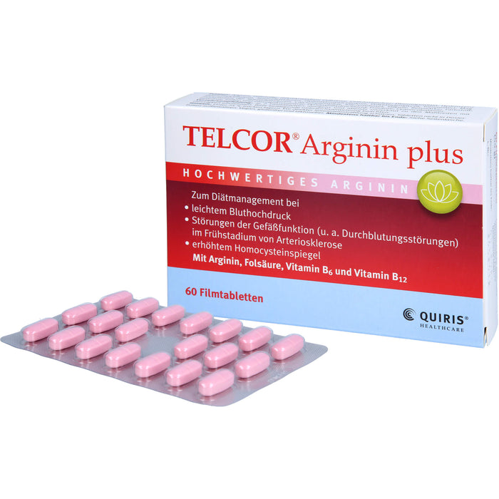 Telcor Arginin plus Filmtabletten, 60 St. Tabletten