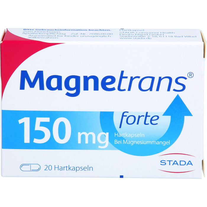 Magnetrans forte 150 mg Hartkapseln bei Magnesiummangel, 20 pc Capsules