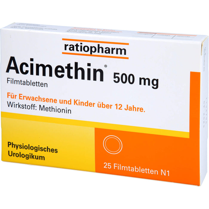 Acimethin 500 mg Filmtabletten physiologisches Urologikum, 25 pc Tablettes