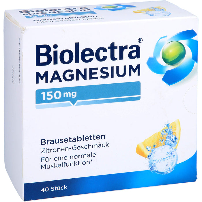 Biolectra Magnesium 150 mg Brausetabletten Zitronengeschmack, 40 pcs. Tablets