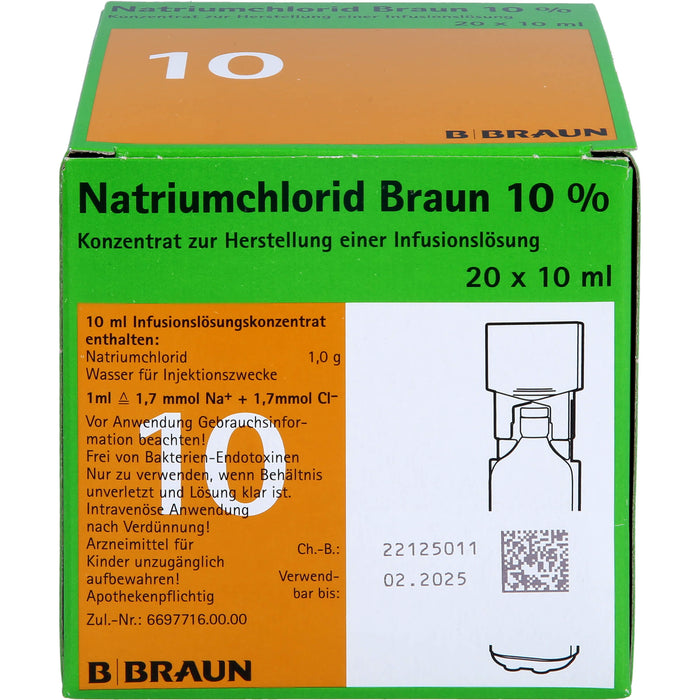 B. BRAUN Natriumchlorid 10% Konzentrat zur Herstellung einer Infusion, 200 ml Lösung