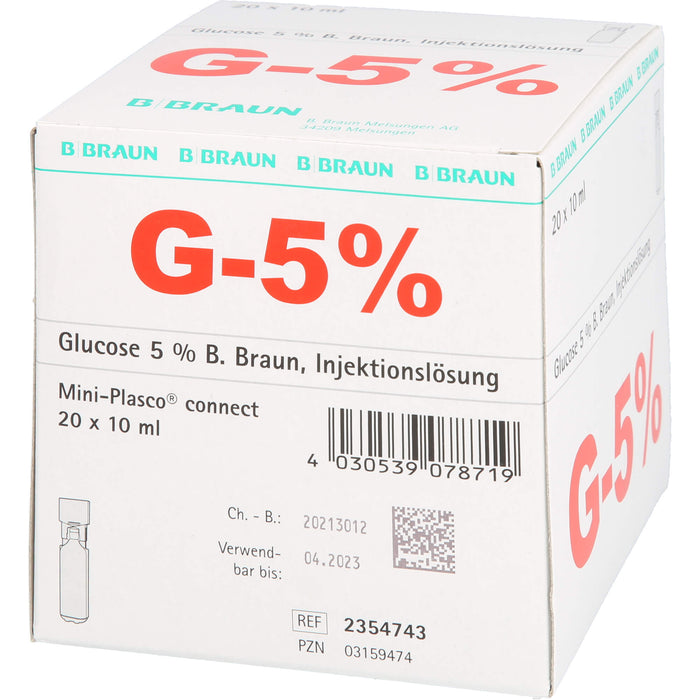 BRAUN Glucose 5 %  Injektionslösung, 200 ml Lösung